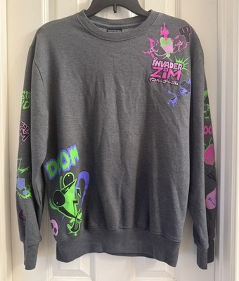 Nickelodeon Invader Zim Gir Gaz Dib Alien Destroy Icons Sweatshirt Hot Topic S