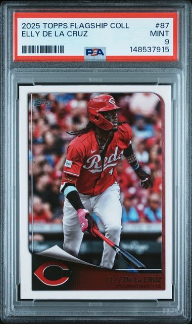 2025 Topps Flagship Collection ELLY De La CRUZ #87 - Cincinnati Reds PSA 9