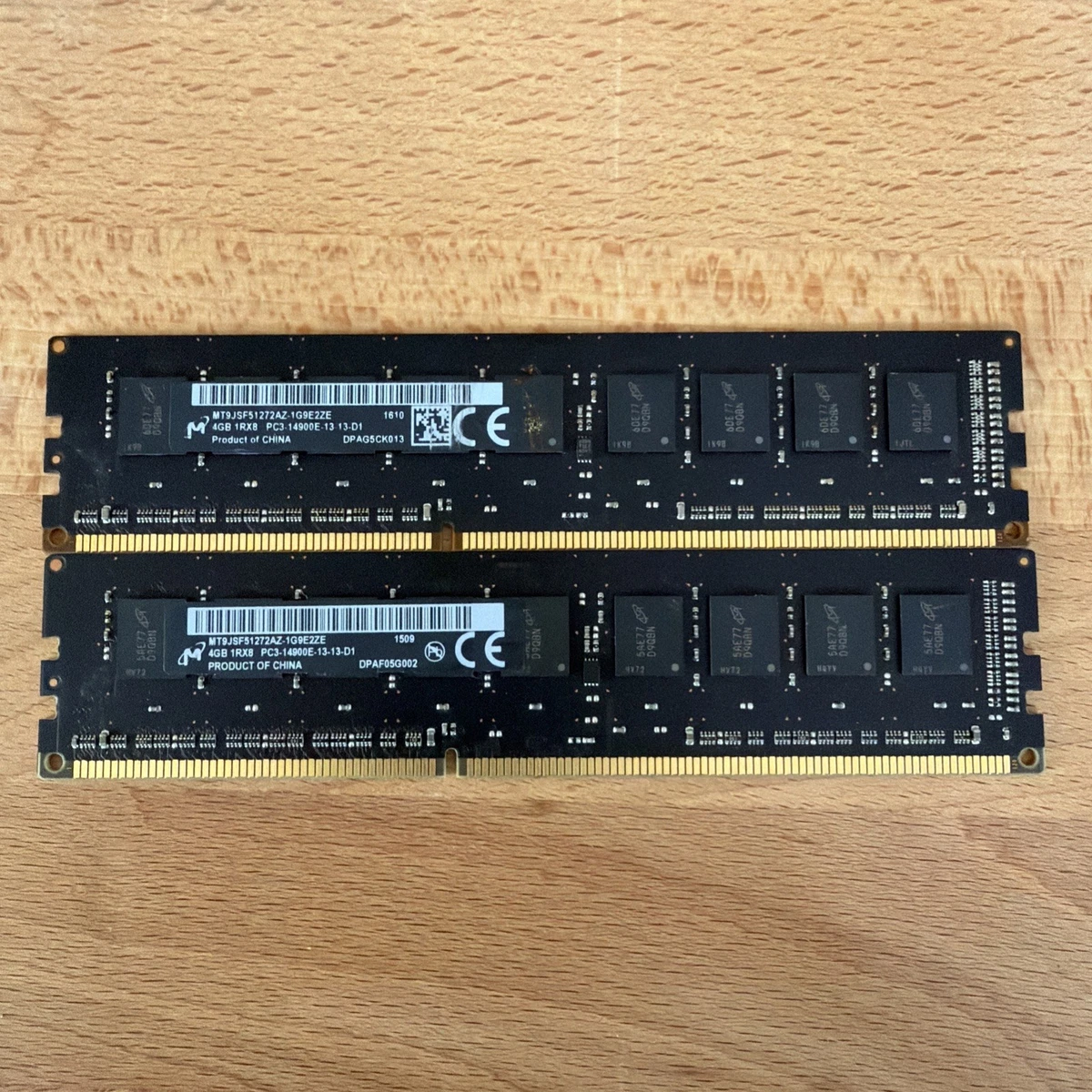 PC3-14900 (DDR3-1866) Bus Speed 4 GB Capacity per Module DIMM
