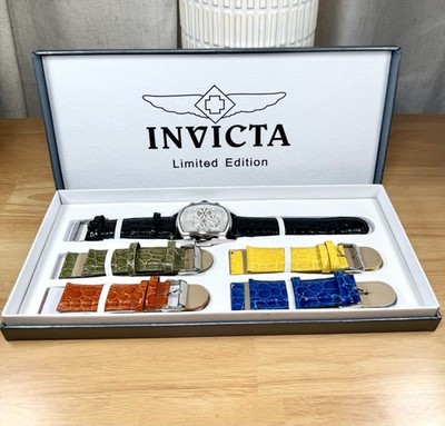 Invicta Lupah Special Edition No. 0068 Mens Watch w/ 5 Changeable Straps in Box