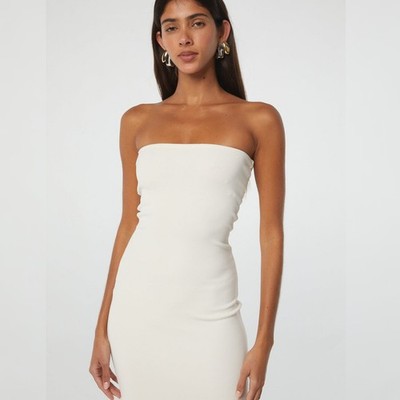 NWOT The Line By K - XS Jace Midi Bodycon Dress In Vanilla - *No Tags* |  eBay