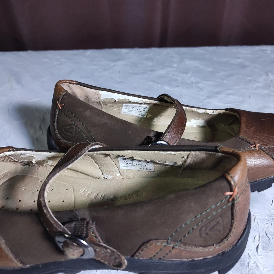 Keen Presidio Mary Jane Zapatos Para Mujer Talla 7 Hebilla Correa Cuero Marrón Boho Foto 3 de 4