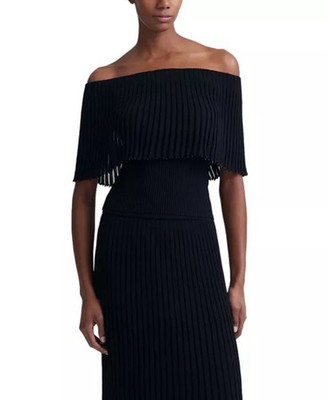NEW Altuzarra Pascale Off-The-Shoulder Top Black Size Small S NWT $795