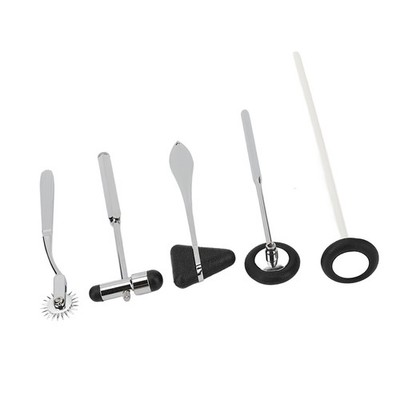 5x Neurological Hammer Instrument Set With Pinwheel Zinc Alloy Diagn SET