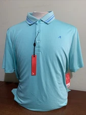 Redvanly Cadman Mens XL Pool Green Golf Polo Shirt New Nwt club logo