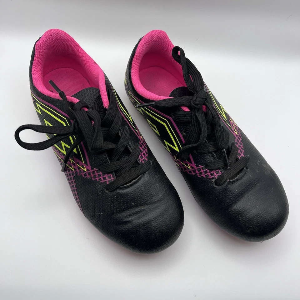 Botines de fútbol Lotto Forza Elite 3 JR niñas talla 1 juvenil negro rosa amarillo Foto 2 de 4
