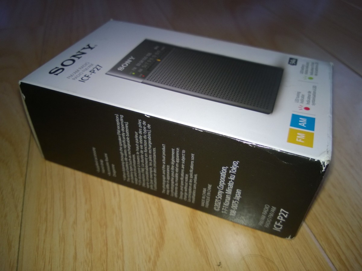 【大特価】SONY ICF-P27 FM/AMラジオ ブラック Sony ICF-P27 Compact Pocket AM/FM Portable Radio with