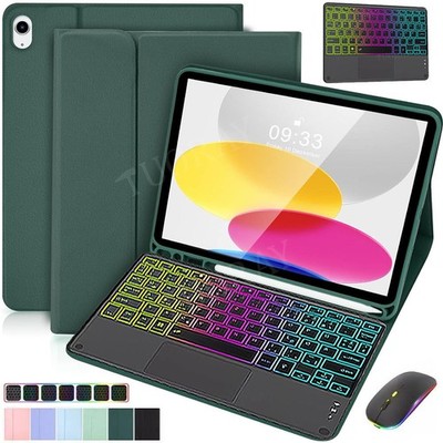 RGB Touchpad Tastatur Hülle Mit Stifthalter für iPad 11/10/9/8th Air 11'' Pro 11''