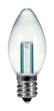 Satco S9156 Clear E12 Candelabra Base 14 lm. C7 LED Night Light Bulb 0.5W
