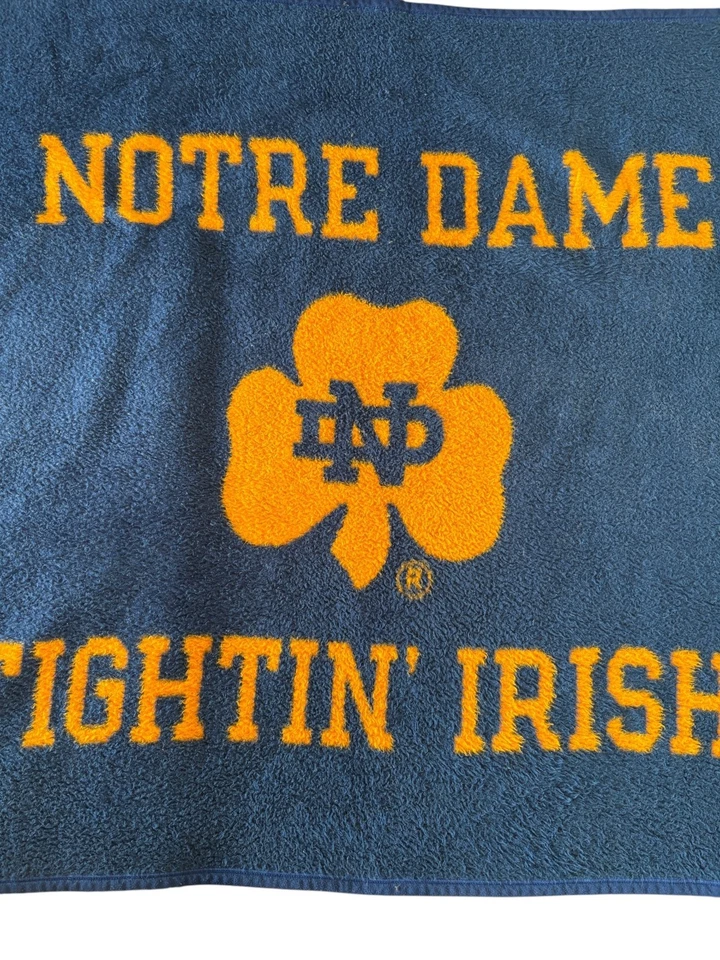 NCAA Notre Dame Fighting Irish Large Soft Fleece Throw Blanket 55" x 47" - Image 2 of 4