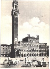 Siena Italy Piazza Il Campo Palazzo Pubblico Torre del Mangia 1963 Ed Periccioli