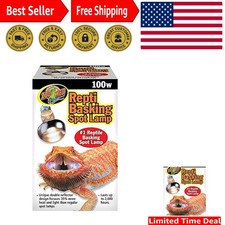 Efficient 100W Basking Spot Lamps for Reptiles - Triple Pack with Reflector