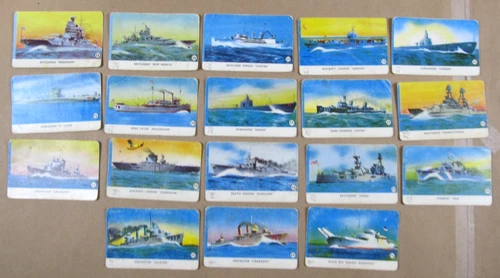 1940's WW2 U S Navy  Card-O Chewing Gum Trading Cards Series A, 19 of 22
