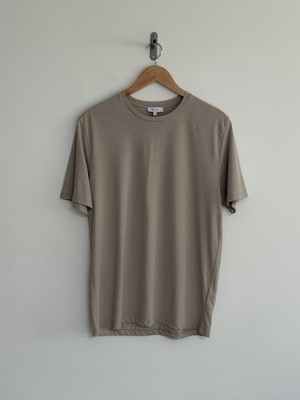 Reiss T-Shirt Beige Stone Kurzarm Rundhals Oe Dawson Herren Large