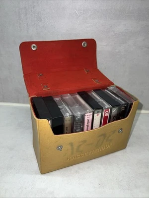 DDR Kassettenbox Kassettenkoffer mit 10 MC Kassettentasche Box Kassetten - Bild 1 von 4