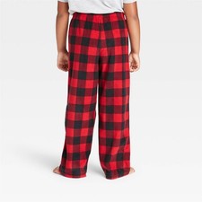 Toddler Buffalo Check Fleece Pajama Pant 18M - Wondershop Black Red