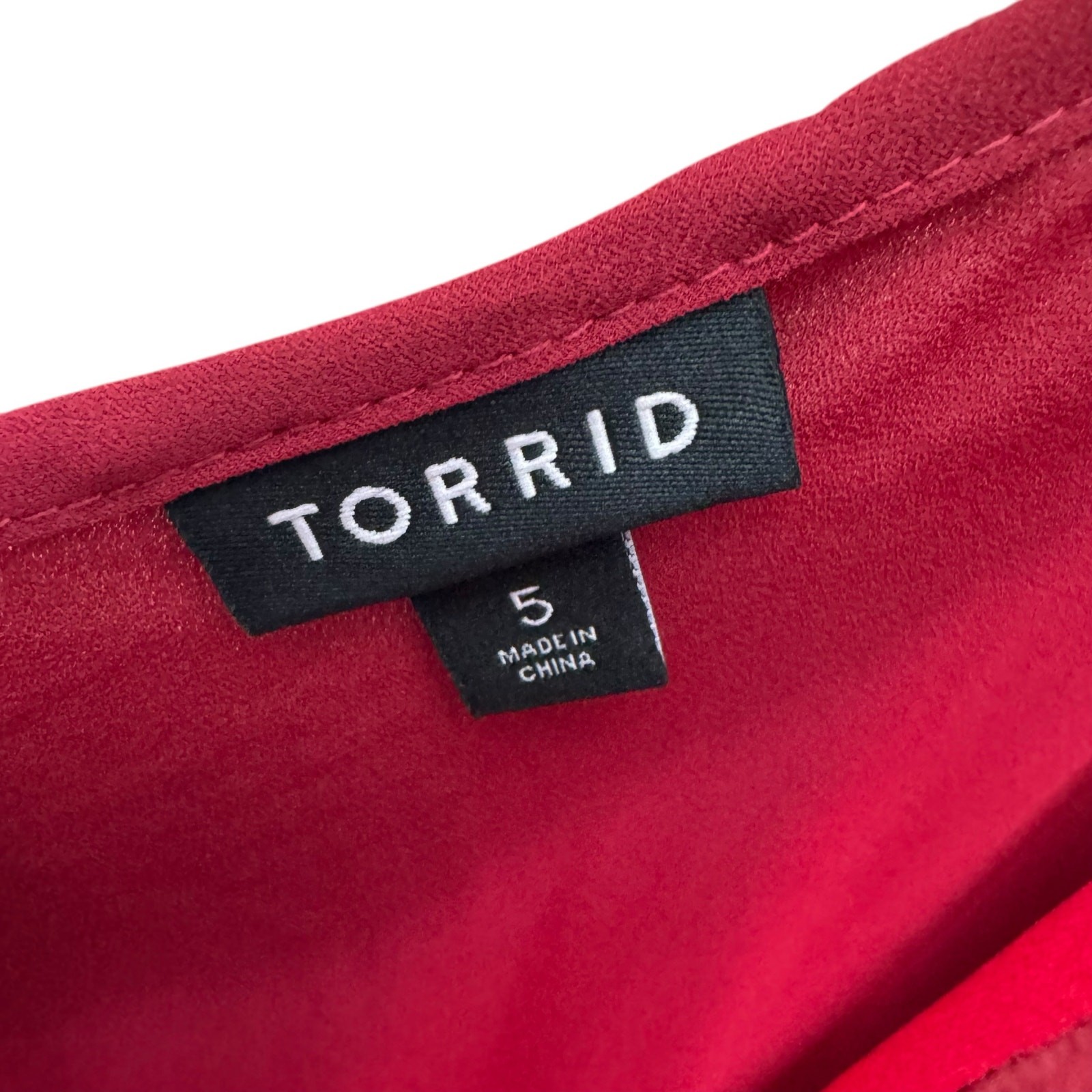 Torrid Red V-Neck Adjustable Spaghetti Strap Shee… - image 5