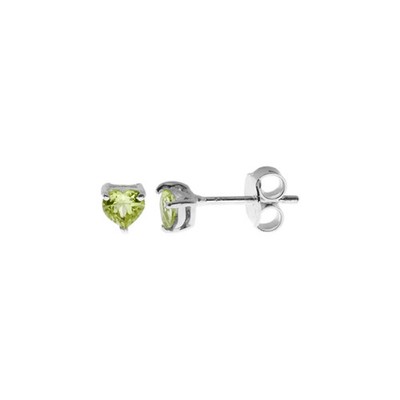 Kali Herz Natur Peridot Ohrstecker Sterlingsilber 925 Geprüft British Made