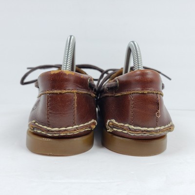 Timberland Mens Size 9 Brown Leather Slip In Lace Up 2 Eye  display picture 2