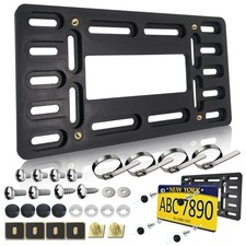 GNSZSN Front License Plate Holder Bracket - Black Universal ABS