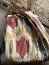 Handmade IKAT Pinch Pleat Lined Curtains