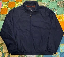 Vintage LL Bean Men’s Harrington Bomber Jacket Size Large Navy Workwear Coat