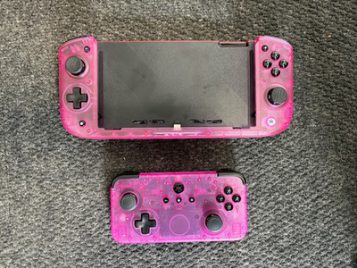 CRKD DECK PLUS & NEO S CONTROLLER NINTENDO SWITCH CLEAR PURPLE - RARE - W/ CASE