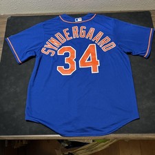 Vintage New York Mets Jersey Mens XL Blue MLB Baseball Syndergaard 34 Cool Base