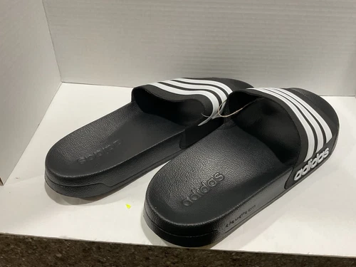 Adidas Slides Bianco e Nero Uomo Taglia 13 Nuove