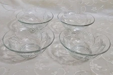 4pc Crossing Swirls Textured Soup Salad Bowls Flared Top Edge Heat Tolerant 