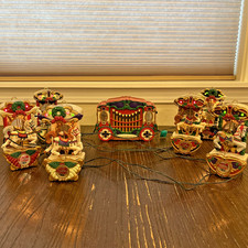 Vtg Mr Christmas Holiday Carousel 1992 Animat...