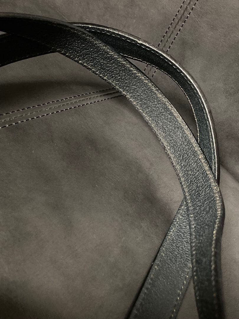 GUCCI Vintage GG Tote Shoulder Bag Navy PVC Leather Unisex Excellent Condition thumbnail 14