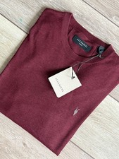 Image of ALL SAINTS MARS RED MARL "NOMO" RAMSKULL CREW NECK JUMPER TOP - SMALL - NEW TAG
