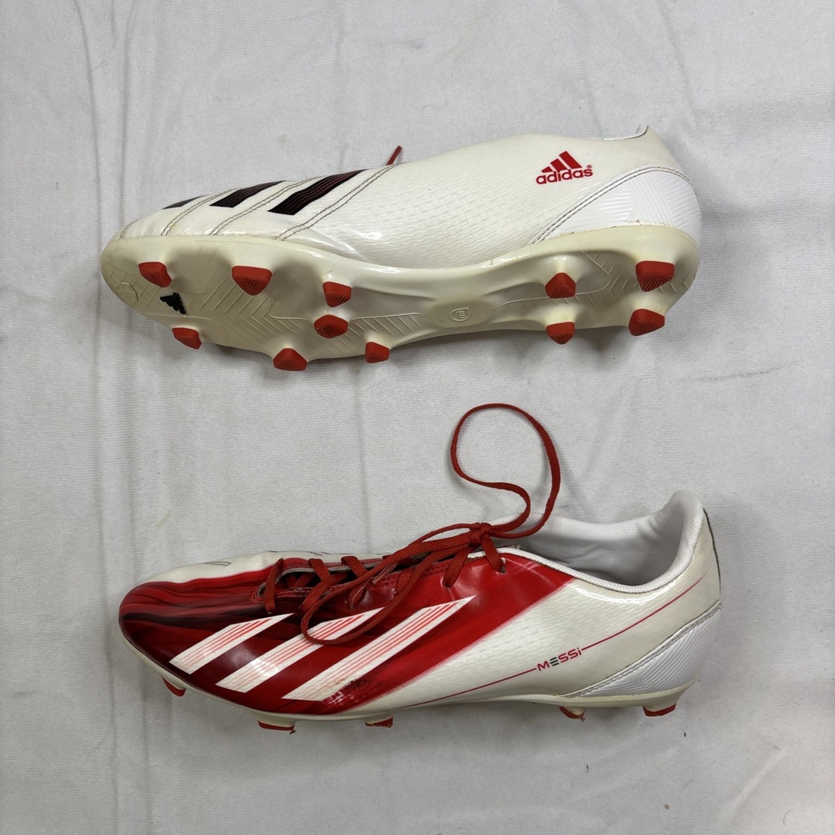 Adidas Messi F10 TRX FG Soccer Cleats White Red Black [G65351