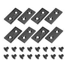 8Pcs 4080 EU Standard T-Slot 9.5mm Dia. Aluminum Extrusion End Cap, Black