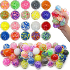 30 Pack Round Squeeze Balls - Bulk Stress Balls for Anxiety , Filled with Foam P