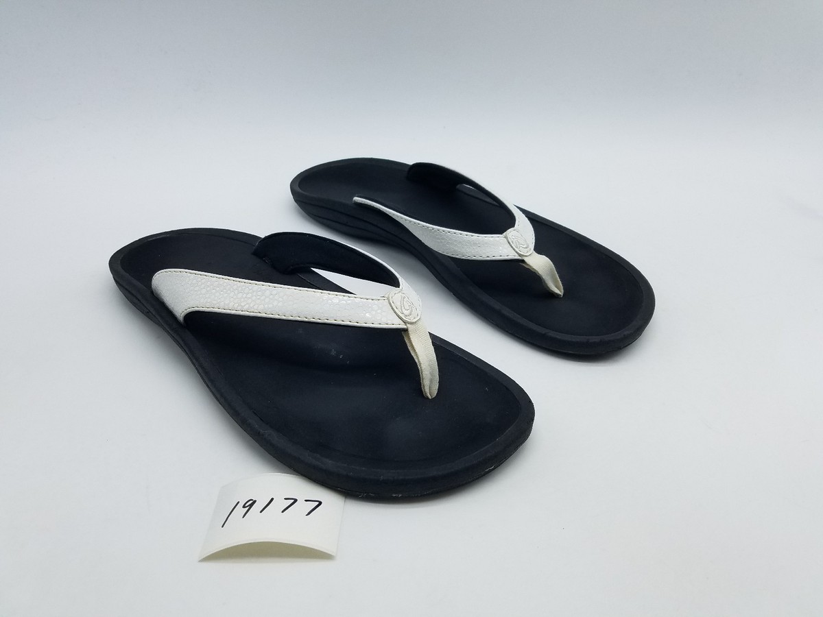 OluKai Kulapa Kai Women's Size 9 Flip Flop Thong Sandals White