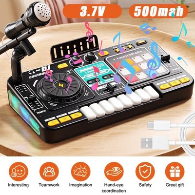 Mixer DJ-Controller Audio Mixer LED Bluetooth USB-aufladbar für Home Partys