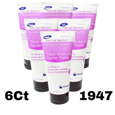 Critic-Aid Skin  Moisture Barrier Paste 6oz Incontinence Protection Care 6Ct