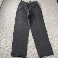 Vintage Colonies Of Benetton Black High Waisted Pants Size 46 Linen Blend Italy