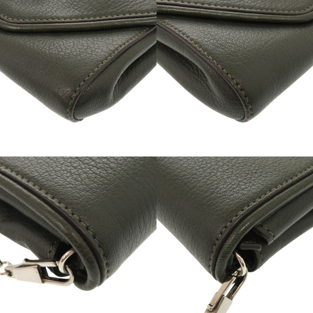 AUTHENTIC GIVENCHY Obsedia Shoulder Bag Dark green Leather — image 4