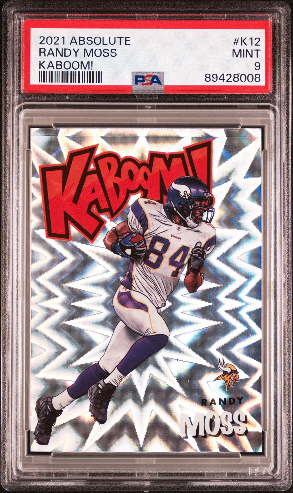 2021 Absolute Randy Moss Kaboom PSA 9 #K12 SSP Vikings MINT