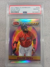 2021 Topps Finest Flashbacks - David Ortiz Refractor POP 11 PSA GEM 10 Red Sox 