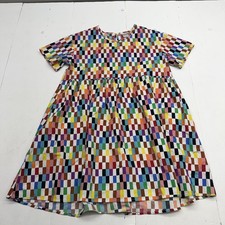 Pride Dress Girls XXL 16/18 Rainbow Geometric Short Sleeve Fit & Flare Pockets