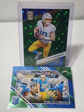 2023 Panini Select Justin Herbert Elite Green Disco  & Field Vision No. FV-3