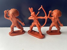 WILD WEST Jean Höfler Form Hong Kong 3 verschiedene Indianer braun 60/70er Jahre