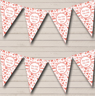 Party Banner Wimpelkette schöne Koralle Schmetterling Hochzeit Veranstaltungsort oder Empfang
