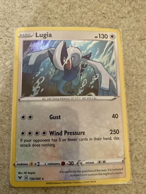 Lugia Holo Rare Pokemon Card Vivid Voltage 132/185 NM Pack Fresh! | eBay