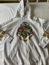 Harry Potter X H M Youth Hoodie Sweatshirt Size 16 XL Pockets Spell Out Crest