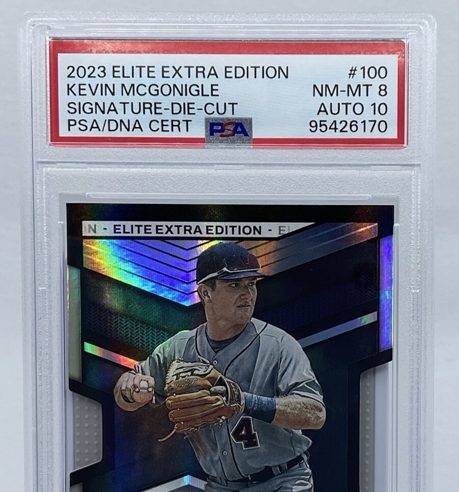 2023 Panini Elite Rookie Auto /399 Kevin McGonigle RC AU PSA 8/10 Near ...